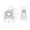 Ami Bearings SINGLE ROW BALL BEARING - 17MM STAINLESS SET SCREW STAINLESS TAPPED BASE PLW BLK MUCTB203 - alternate 2